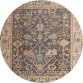 thumbnail image 1 of Ahgly Company Indoor Round Abstract Brown Abstract Area Rugs, 4' Round, 1 of 6