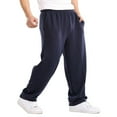 thumbnail image 2 of Men Autumn Casual Sweatpants Solid Color Elastic Middle Waist Loose Joggers Trousers Plus Size, 2 of 6