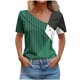 thumbnail image 1 of Tops de Algodón para Mujeres Cuello en V Casual de Manga Corta, Imitación Algodón Primavera Y Blusa de Verano, 1 of 5
