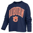 thumbnail image 2 of Women's Pressbox Navy Auburn Tigers Motley Boxy Waist-Length Long Sleeve T-Shirt, 2 of 3