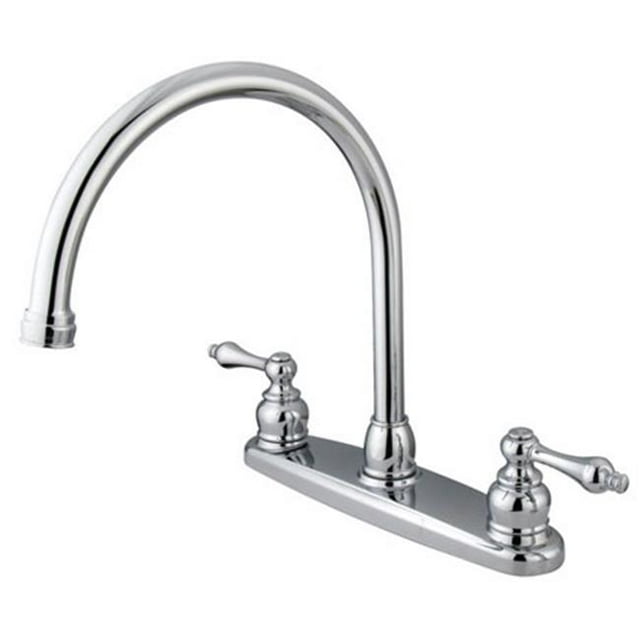 Kingston Brass KB721ALLS Double Handle Goose Neck Kitchen Faucet