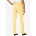 thumbnail image 2 of Roaman's Women's Plus Size Straight Leg Soft Knit Pull On Pant, 2 of 5