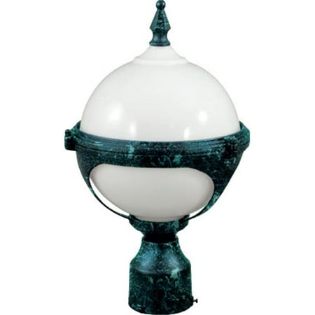 Dabmar Lighting Gm982 Vg Powder Coated Cast Aluminum Post Top Light Dabmar Lighting Gm982 Vg Powder Coated Cast Aluminum Post Top Light Fixture 44 Verde Green 15 88 X 10 In Com