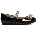 thumbnail image 6 of Kushyshoo Black Girl's Bow Mary Jane Dress Shoes Ballet Princess Flats with Rhinestone Strap 9M, 6 of 6