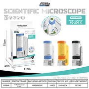 Handheld Microscope Optical Hd Portable Microscope, Children's Microscope With Led Light, Biological Education Science Experiment Toy Gift
