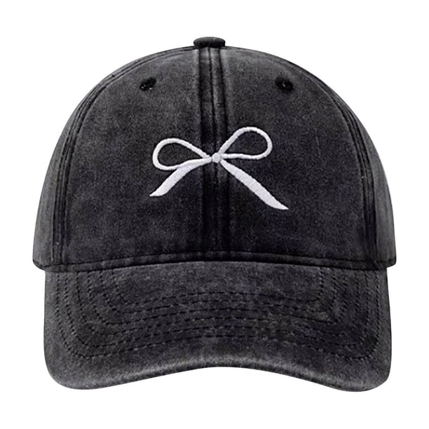 Gorra de béisbol para mujer, ajustable, clásica, baja, estampada, sin estructura, lisa, de poliéster.