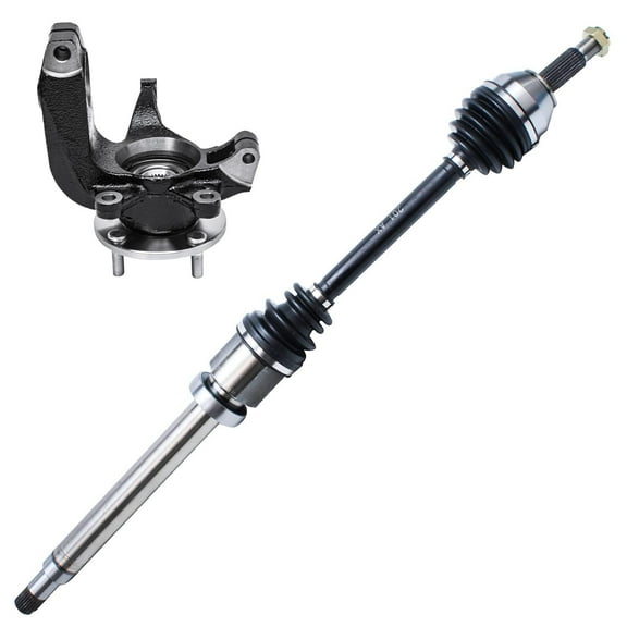 Detroit Axle - Front Right Steering Knuckle and Wheel Hub Bearing   CV Axle Kit Replacement for 2006-2011 Ford Focus w/Automatic Transmission