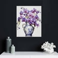 thumbnail image 4 of Creowell Purple Orchid Flower Canvas Wall Art Watercolor Chinoiserie Decor Floral Jar Pictures Prints for Living Room Bedroom Paintings Oriental Blue White Willow Artwork Home Decor 16x20 in/12x16 in, 4 of 4