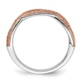 thumbnail image 2 of Sterling Silver Rose Gold-plated CZ Polished Ring, 2 of 6