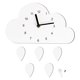 thumbnail image 1 of Reloj de guardería de estilo nórdico, reloj de gotas de agua con nube de madera, decoración colgante de pared, decoración de pared para niños, 1 of 5
