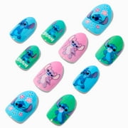 Claire's Lilo and Stich Pink and Blue Faux Nail Set