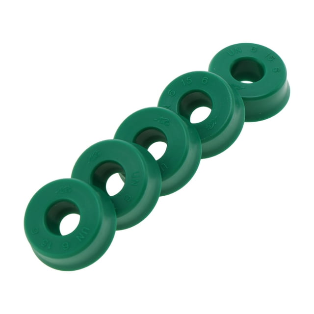 Anillo de sello de aceite universal Unique Bargains Sello de labio UN 6x15x6mm Alta presión TPU Verde 5 Pcs