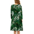 thumbnail image 3 of FKELYI Music Christmas Women Dresses Size S Breathable Xmas Women Long Sleeve Dressy Tops Lightweight Tree Lights Swing Skater Dress for Ladies, 3 of 4