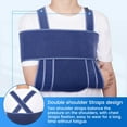 thumbnail image 5 of Arm Sling for Sleep, Shoulder Immobilizer for Women Men, Very Soft Sling for Rotator Cuff Tear, Fractured, Dislocation, Broken, Postoperative, Fits Left Right, Blue, S: Bust 25″-31.5″, 5 of 6