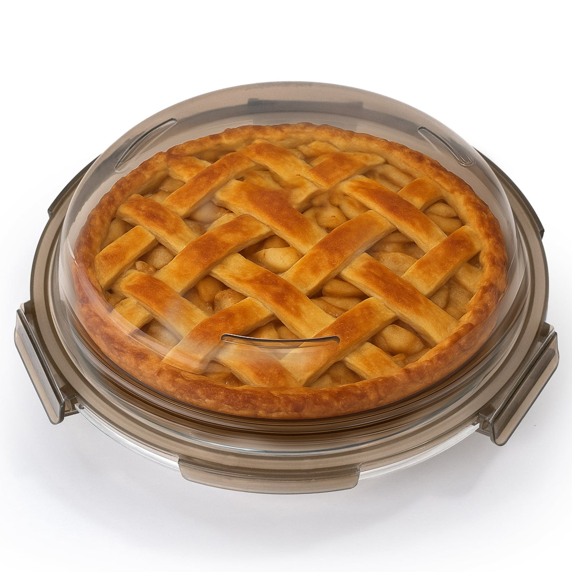 Cook with Color Glass Pie Dish with Lid, 9-inch, BPA-Free Borosilicate, Microwave & Dishwasher Safe