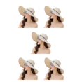 thumbnail image 2 of Qarigey Gorra de playa de fibra y transpirable con protección - Manténgase protegido bajo el sol Correa elástica en el interior Beige Type2 NO2, 2 of 6