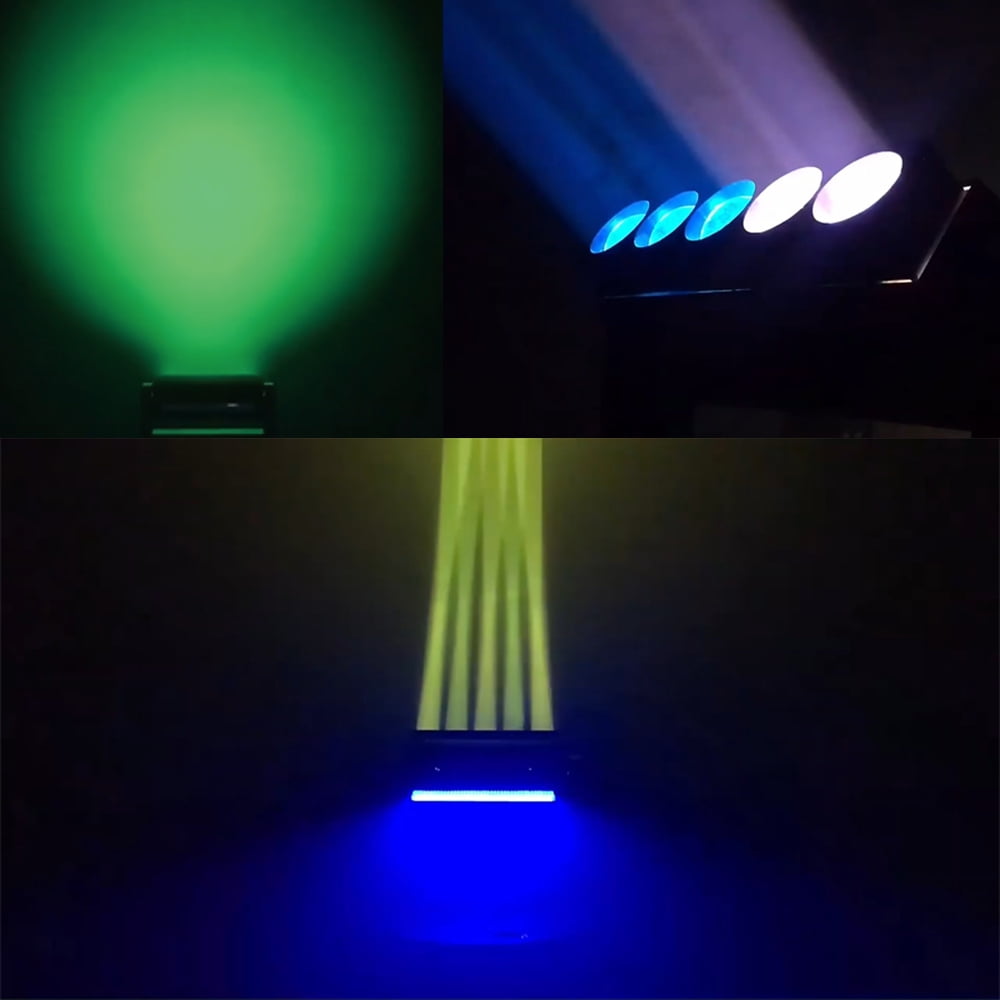 Jacmui 5X60W LED Moving Head Zoom Light Pixel Beam Wash Strobe Bar Stage Lighting