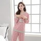thumbnail image 4 of EeaseMX Conjunto de pijama de manga larga con dibujos animados, ropa de dormir de otoño de algodón, ropa de estar por casa, traje para mujer, talla XL (Oso Durmiente), 4 of 7