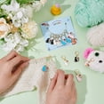 thumbnail image 3 of Alloy Enamel Cat Charm Locking Stitch Markers Golden Tone 304 Stainless Steel Lobster Claw Clasp Locking Stitch Marker Mixed Color 3.7~4.1cm diy, 3 of 5