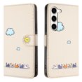 thumbnail image 3 of Allytech for Samsung Galaxy S23  case, Luxury PU Leather Wallet Flip Protective Case Cover with  Card Slots Shockproof Protective Case Kickstand Strap - Beige, 3 of 8