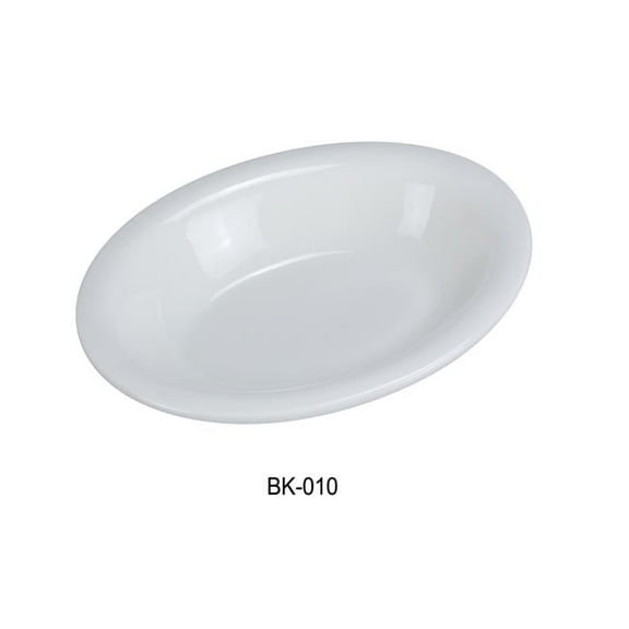 Yanco BK-010 Porcelain Bake Deep Bowl, Super White - 10.25 x 7.5 x 2 in. - Pack of 12
