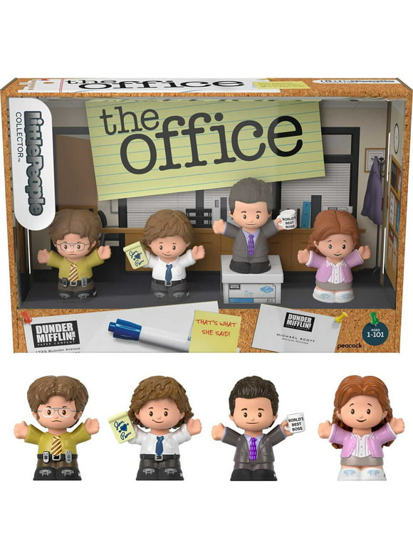 Little People Collector The Office US TV Series Special Edition Set for Adults & Fans, 4 Figures