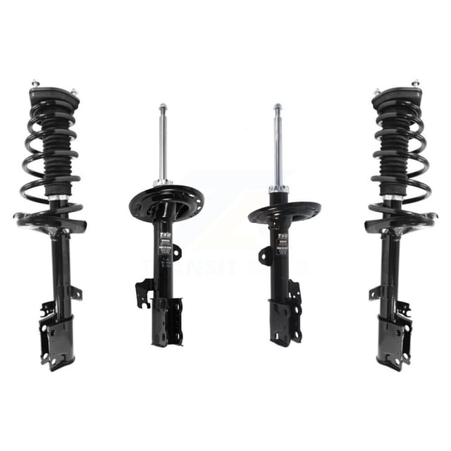 Transit Auto Front Rear Complete Suspension Shocks Strut and Coil Spring Mount Assemblies Kit for Car 2009-2012 Toyota Venza FWD Excludes All Wheel Drive Left Right Side (Driver Passenger) K78M-100400