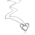 thumbnail image 2 of Easter Basket Stuffers for Granddaughters, Heart Necklace for Teens, Women, Jewelry Gifts from Grandma, Grandpa, Grandparents Infinity Double Heart Pendant Necklace, 2 of 6