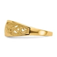 thumbnail image 4 of Real 14kt Yellow Gold Polished Filigree Ring Size: 6; for Adults and Teens; for Women and Men, 4 of 5
