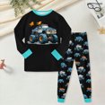 thumbnail image 2 of CAUYDY 5-6T 7-8Y 9-10Y Kid Pajamas Boy Clothing for Children Long Sleeve Shirt Elastic Pants 2Pcs Cute Fall Winter Set Boys Outfits Sizes 6-7 Years,Mint Green, 2 of 6