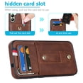 thumbnail image 4 of Allytechgroup Galaxy S23 FE 5G Case 6.4", FRID Blocking Hidden Cards Slots Kickstand Wristband Wallet Phone Case Cover for Samsung Galaxy S23 FE, Brown, 4 of 6