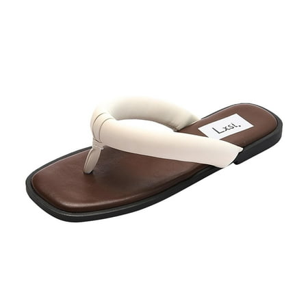 

VerPetridure Womens Wedge Sandals Women s Foot Clip Mules Casual Shoes Beach Wear Comfortable Sandals Flat Slippers