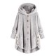 thumbnail image 2 of Chaquetas y prendas de vestir casuales con capucha de manga larga para mujer, blusas con cuello en V y botones, blusas de manga larga con capucha, abrigos para mujer, 2 of 8