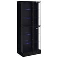 thumbnail image 4 of Cabra 4-door LED Curio Display Cabinet Black High Gloss, 4 of 13