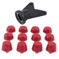 thumbnail image 3 of 12 Uds. Clavos para Zapatos de Fútbol, Tacos Botas Tornillo Roscado M5, 7mm, 10mm, Pernos Repuesto Antideslizantes, Color Rojo, 3 of 11