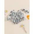 thumbnail image 2 of Suealasg Newborn Girl 2Pcs Fall Outfits Long Sleeve Bear Print Smocked Bodysuit +Headband Set 3 6 9 12 18 Months Infant Baby Girl Clothes, 2 of 7