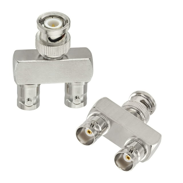Adaptador divisor BNC coaxial RF Eightwood, paquete de 2 unidades BNC M a 2xBNC F