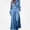 Blue, variant on Vornjynx Two Piece Sets of Womens Elegant V Neck Satin Long Sleeve Tops Wide Leg Pants Lounge Outfits Blue Size 2XL