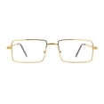 thumbnail image 1 of Squared Rectangle Dad Style Metal Rim Eye Glasses Yellow Gold, 1 of 4