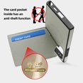 thumbnail image 3 of Compatible with wireless charging for Samsung Galaxy S22 Ultra Card Case with Card Holder Kickstand RFID Blocking Flip Cover Credit Card Slots PU Leather Men Women,Shockproof Phone Case,Gray, 3 of 9