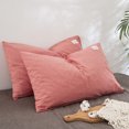thumbnail image 4 of Simple style washed cotton pillowcase-solid color pillowcase, 4 of 6