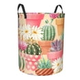 thumbnail image 2 of Bingfone High Detail Succulent And Cactus Seamless Patternsss Waterproof Foldable Laundry Hamper Bucket With Handles For Storage Bin,Clothes Hamper (Medium), 2 of 8