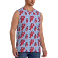 thumbnail image 2 of Kdxio Cartoon Lobsters 2 for Men's Muscle T-shirt,Sleeveless for Workout Running Athletic Gym Lounge Casual, 2 of 5