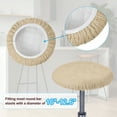 thumbnail image 3 of Uxcell Stool Covers Round, Elastic Bar Stool Covers Washable Stool Slipcover Bar Chair Seat Covers for 10-13 Inch Khaki 2, 3 of 7
