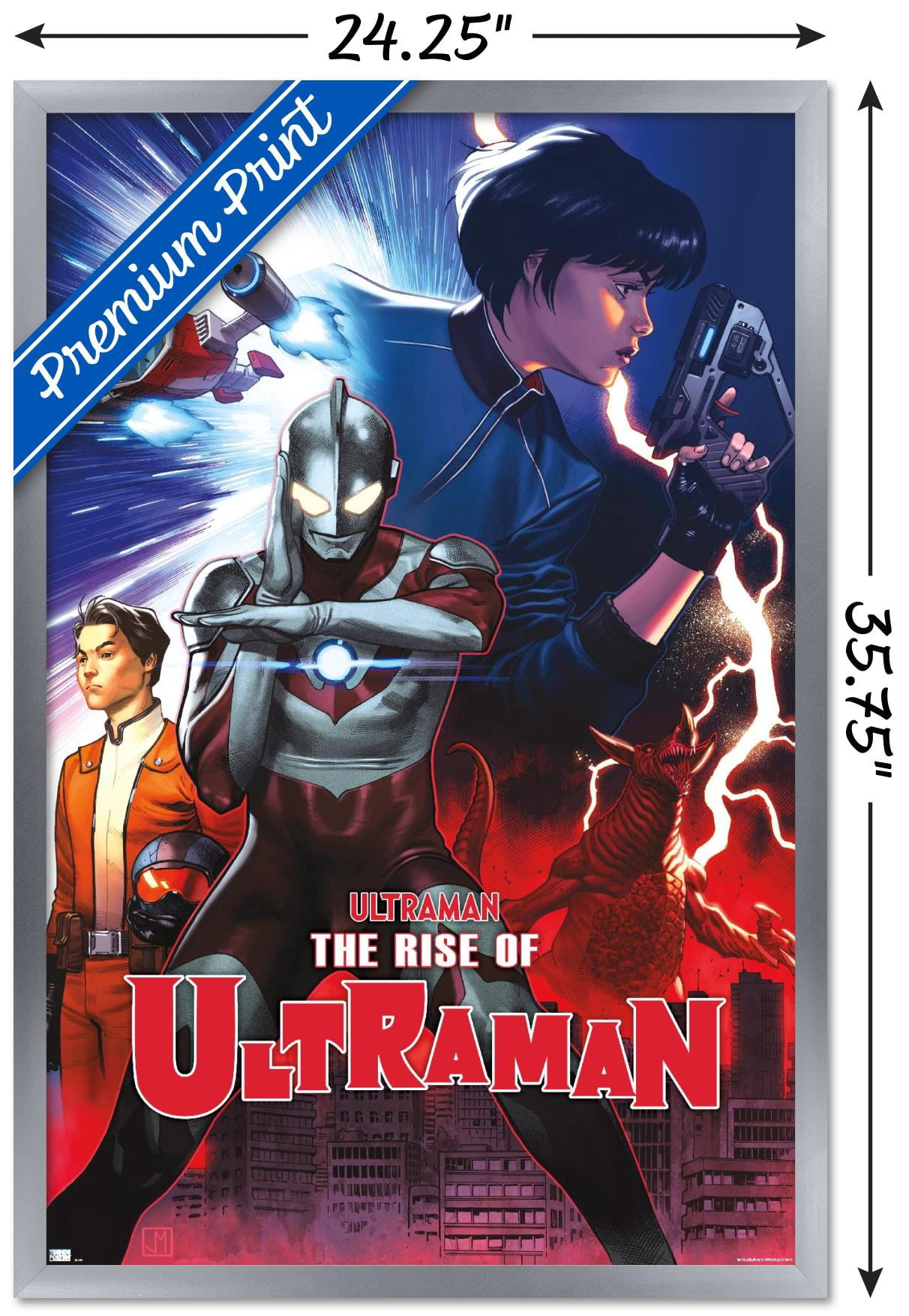 The Rise of Ultraman - Cover #2 by Jorge Molina Wall Poster, 22.375" x 34" Framed