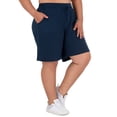 thumbnail image 2 of Athletic Works Women's Plus Size 9" French Terry Drawstring Lounge Shorts, Size 1X-5X, 2 of 7