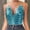 Blue, variant on Women's Tennis Tanks Contemporary Beaded Tassel Sleeveless Backless Crop Top for Clubwear Everyday Style Purple One Size