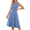 thumbnail image 1 of Vestido de cóctel GRACE KARIN 2025 Summer A Line Flowy Blue L, 1 of 4