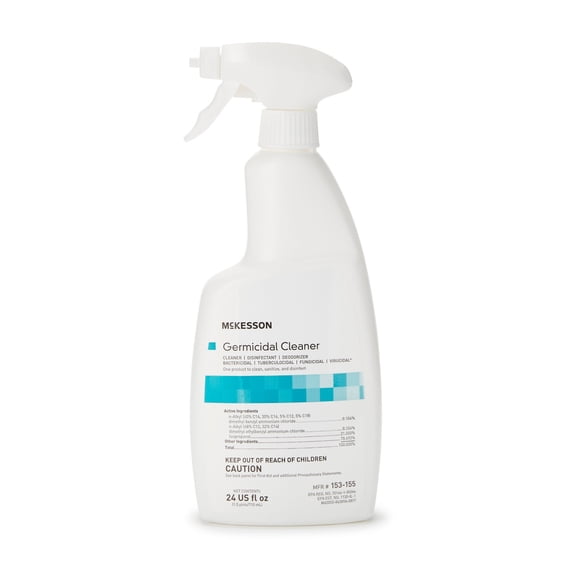 McKesson Germicidal Cleaner, Disinfectant, Deodorizer Spray, 24 fl oz, 1 Count, 6 Packs, 6 Total