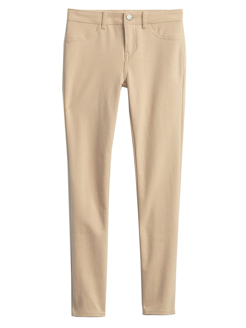 Galaxy by Harvic Girl's Skinny Uniform Pants, 4-20, 2-Pack